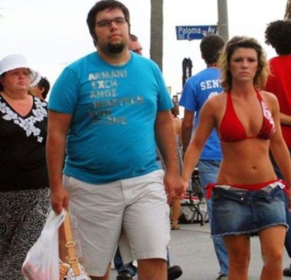 overweight guy with a skinny girlfriend