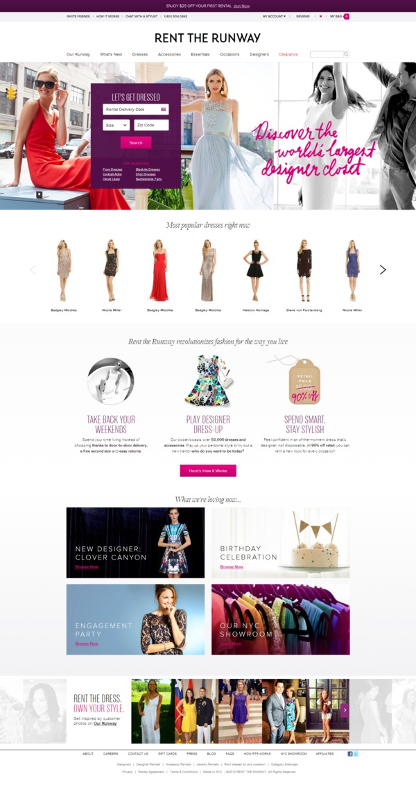 rent the runway website